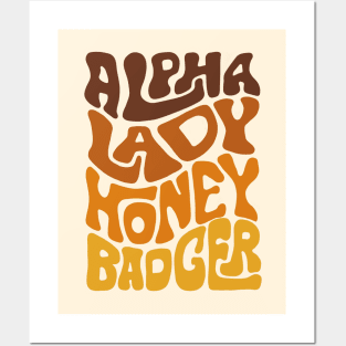 Alpha Lady Honey Badger Word Art Posters and Art